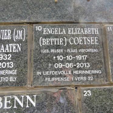 COETSEE Engela Elizabeth nee PELSER 1917-2013