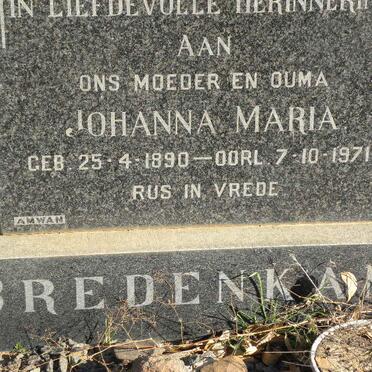 BREDENKAMP Johanna Maria 1890-1971