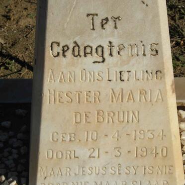 BRUIN Hester Maria, de 1934-1940
