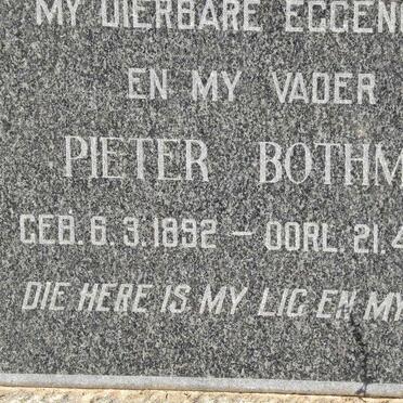 BOTHMA Pieter 1892-1962