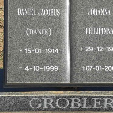 GROBLER Daniël Jacobus 1914-1999 &amp; Johanna Philipinna 1916-2006