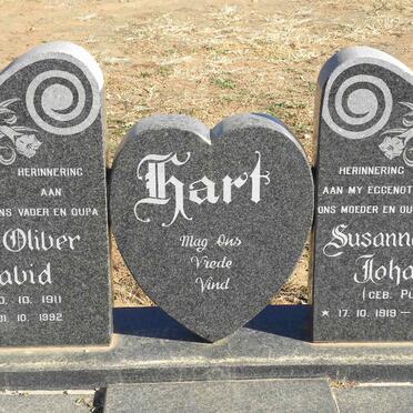HART Oliver David 1911-1992 &amp; Susanna Johanna PUTTER 1919-1985