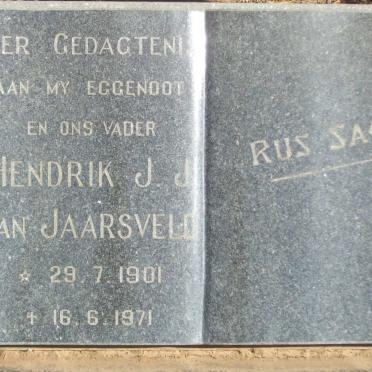 JAARSVELD Hendrik J.J., van 1901-1971