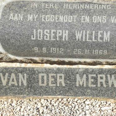 MERWE Joseph Willem, van der 1912-1969