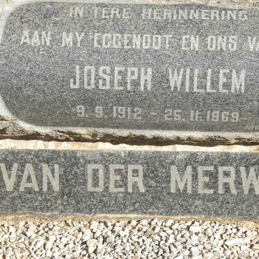 MERWE Joseph Willem, van der 1912-1969