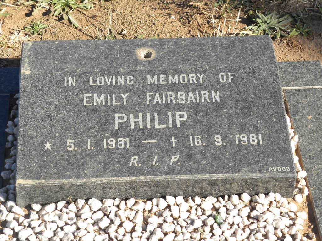 PHILIP Emily Fairbairn 1981-1981