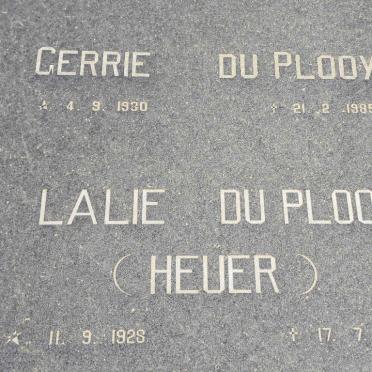 PLOOY Gerrie, du 1930-1995 &amp; Lalie HEUER 1928-1995