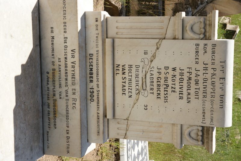 7. Memorial for the Burgers who died in the war 1899 - 1900