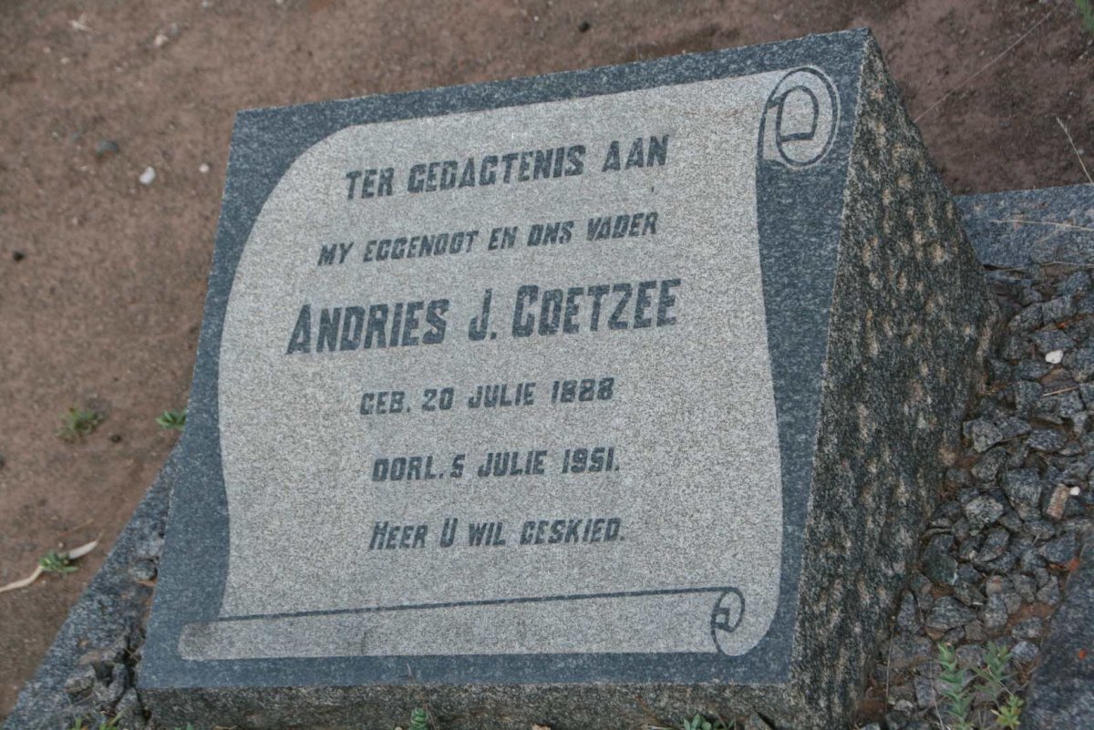 COETZEE Andries J. 1888-1951