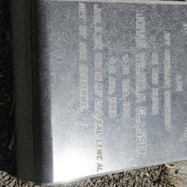 CLASSEN Johan Wilhelm 1901-1968