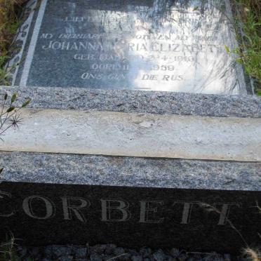 CORBETT Johanna Maria Elizabeth 1910-1959