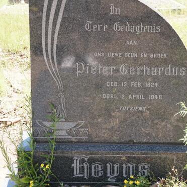 HEYNS Pieter Gerhardus 1924-1948