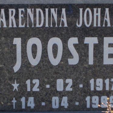 JOOSTE Barendina Johanna 1917-1999