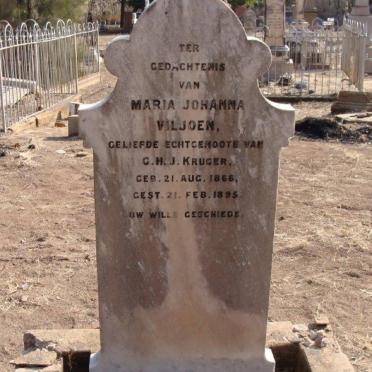 KRUGER Maria Johanna nee VILJOEN 1866-1895