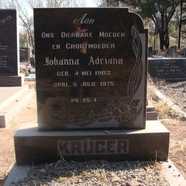 KRÜGER Johanna Adriana 1903-1975