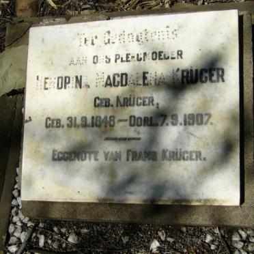 KRÜGER Hendrina Magdalena nee KRÜGER 1848-1907