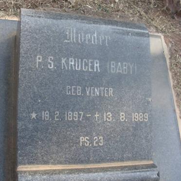 KRUGER P.J.J. 1896-1976 &amp; P.S. VENTER 1897-1989