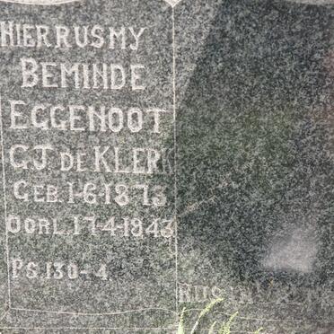 KLERK G.J., de 1873-1943