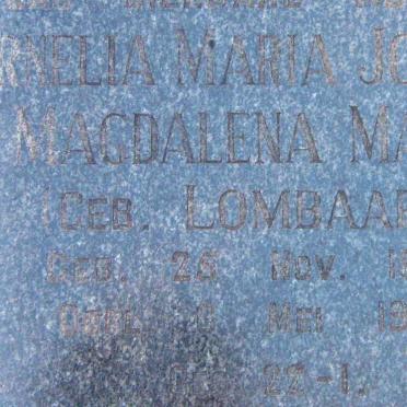 MARX Cornelia Maria Johanna Magdalena nee LOMBAARD 1880-1962