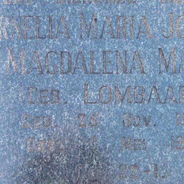 MARX Cornelia Maria Johanna Magdalena nee LOMBAARD 1880-1962