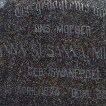 MINNIE Anna Susanna nee SWANEPOEL 1874-1961