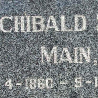 MAIN Archibald Scott 1860-1946