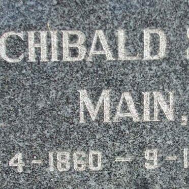 MAIN Archibald Scott 1860-1946