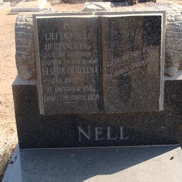 NELL Elizabeth Helena neé SPIES 1916-1958