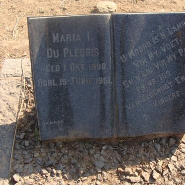 PLESSIS Maria I., du 1909-1951
