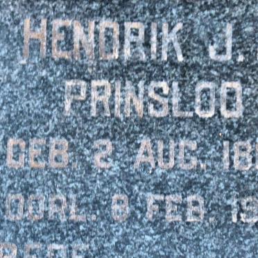 PRINSLOO Hendrik J.J. 1862-1952