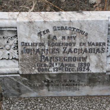 PANSEGROUW Johannes Zacharias 1890-1924