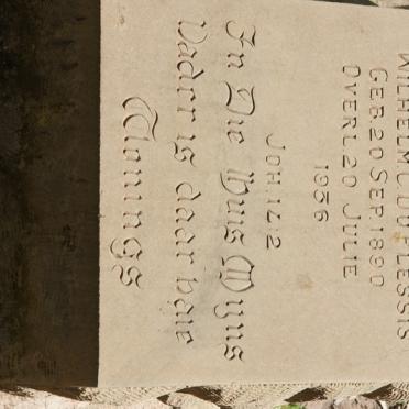 PLESSIS Wilhelm C., du 1890-1936