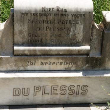 PLESSIS Hendreik Petrus, du 1867-1937