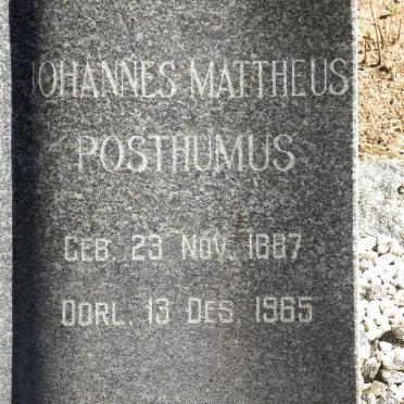 POSTHUMUS Johannes Mattheus 1887-1965