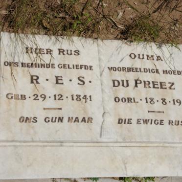 PREEZ R.E.S., du 1841-1935