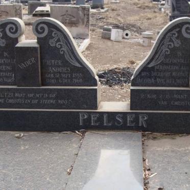 PELSER Pieter Andries 1888-1960 &amp; Jacoba Wilhelmina V.D. WALT 1891-1968