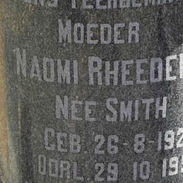 RHEEDER Naomi nee SMITH 1920-1953
