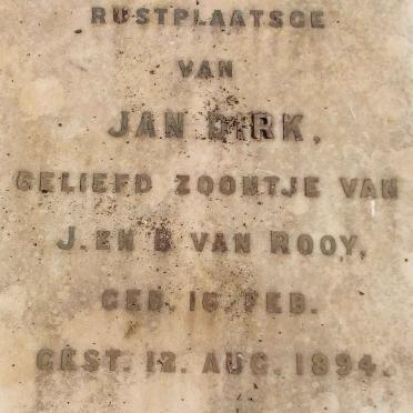 ROOY Jan Dirk, van 1894-1894
