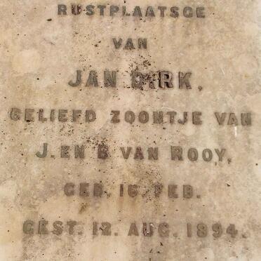 ROOY Jan Dirk, van 1894-1894