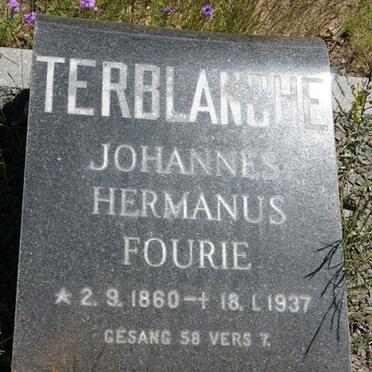 TERBLANCHE Johannes Hermanus Fourie 1860-1937