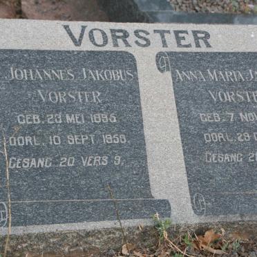 VORSTER Johannes Jakobus 1895-1959 &amp; Anna Maria Jakoba 1896-1953