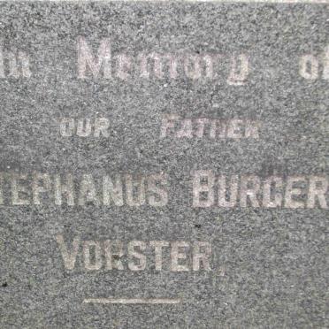 VORSTER Stephanus Burger