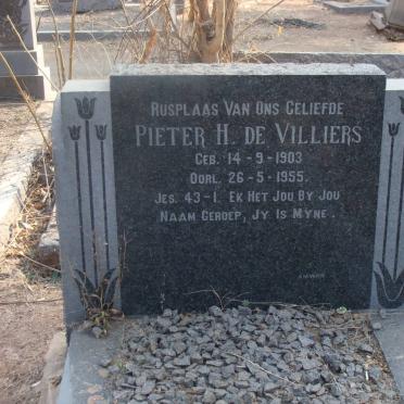 VILLIERS Pieter H., de 1903-1955