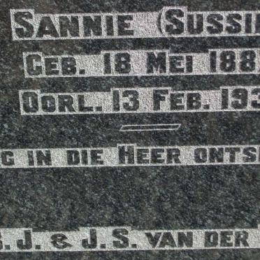 WALT Sannie, van der 1887-1931