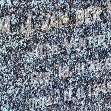 WALT M.J., van der nee VENTER 1866-1949