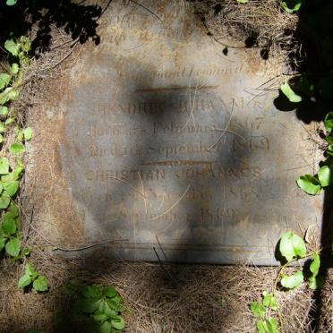 ? Hendrik Johannes 1867-1869 :: Christian Johannes 1865-1869