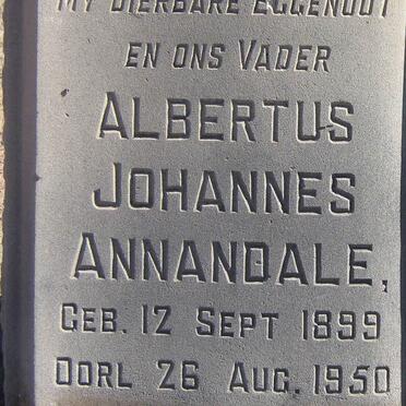 ANNANDALE Albertus Johannes 1899-1950