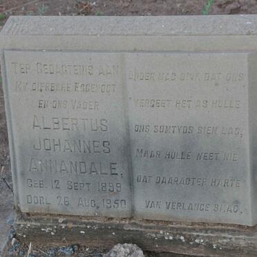 ANNANDALE Albertus Johannes 1899-1950