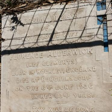 ALDERWICK Florence nee CLEMENTS -1936
