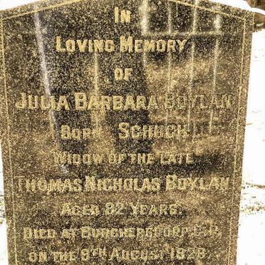 BOYLAN Julia Barbara nee SCHUCH -1928